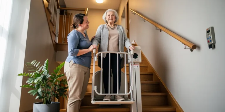 plateforme monte escalier debout