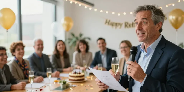 depart retraite discours humour