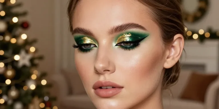 yeux maquillage noel