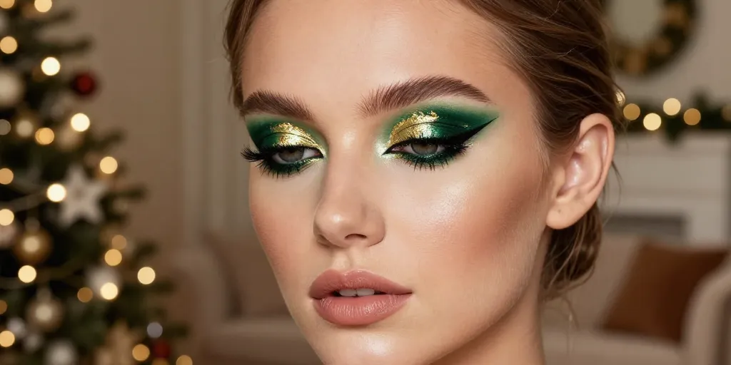 yeux maquillage noel