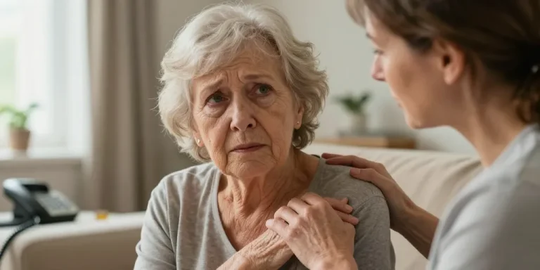personne âgée en détresse